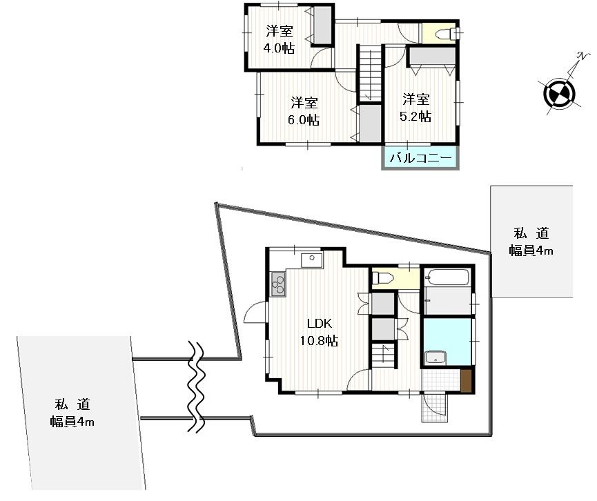 Floor plan. 24.5 million yen, 3LDK, Land area 83.42 sq m , Building area 70.41 sq m
