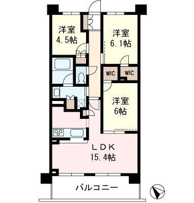Floor plan. 3LDK, Price 26,800,000 yen, Occupied area 71.56 sq m , Balcony area 11.25 sq m   ☆ Spacious living space with plenty of storage space ☆