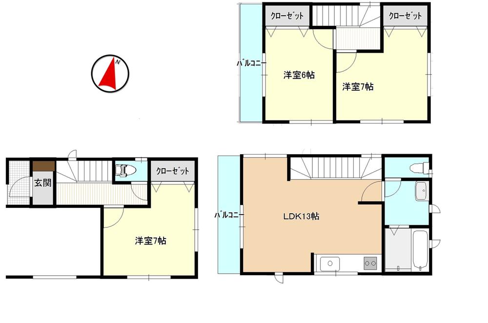 Floor plan. 25,800,000 yen, 2LDK + S (storeroom), Land area 55.61 sq m , Building area 94.23 sq m