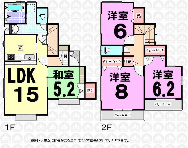 Floor plan. 31,800,000 yen, 4LDK, Land area 94.6 sq m , Building area 95.64 sq m floor plan