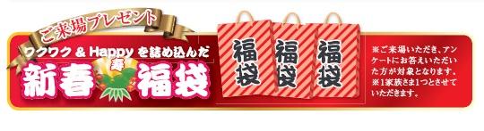 Present. New Year, It is open from January 5! The customer who your visit we will present the "New Year Lucky Bag". As soon as possible because there is a limited number ※ We will 1 family clients considered one. 