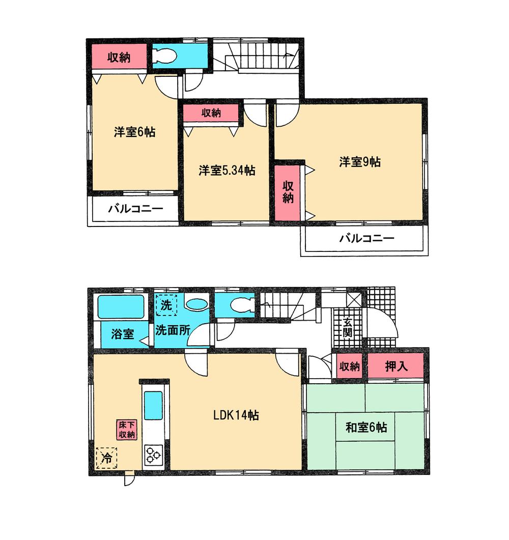 Floor plan. 31,800,000 yen, 4LDK, Land area 125.5 sq m , Building area 96.88 sq m