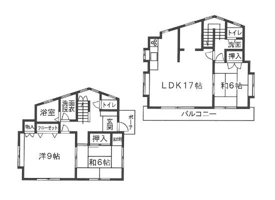 Floor plan. 17.8 million yen, 3LDK, Land area 96.17 sq m , Building area 95.87 sq m