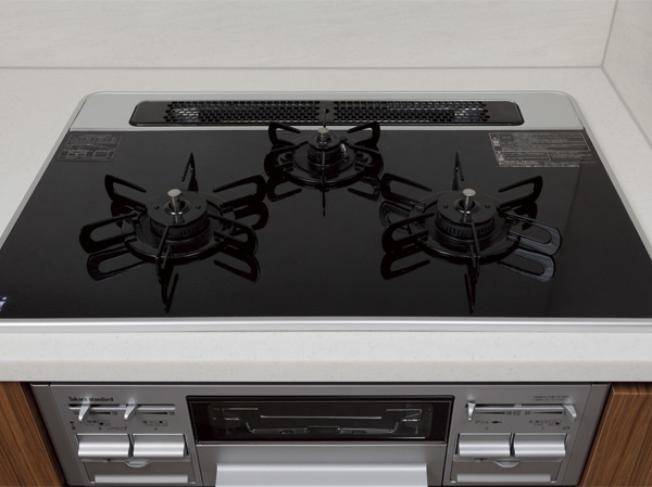 Kitchen.  [Hyper-glass coat top stove] "Hyper glass coat top stove" of 75cm width of care is likely to be relaxed. (Same specifications)
