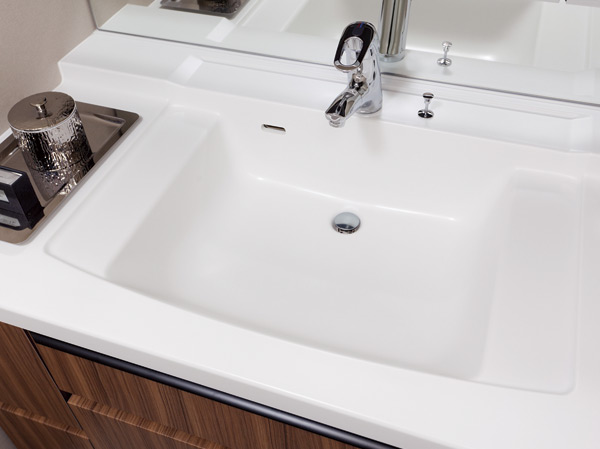Bathing-wash room.  [Clean bowl] Your easy-care bowl-integrated counter "clean bowl". (Same specifications)