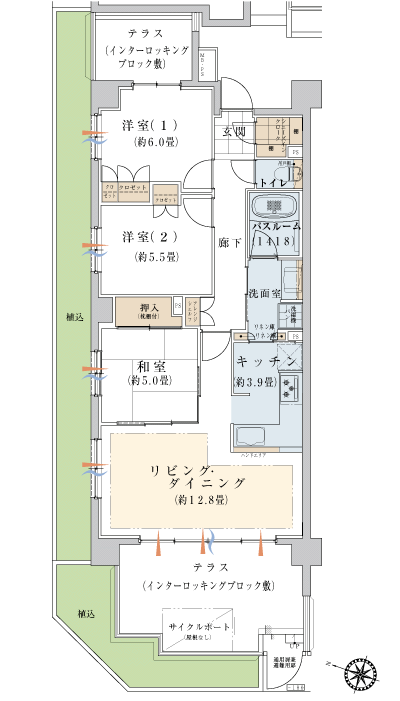 Floor: 3LDK + SIC, the occupied area: 75.66 sq m, Price: 40,500,000 yen, now on sale