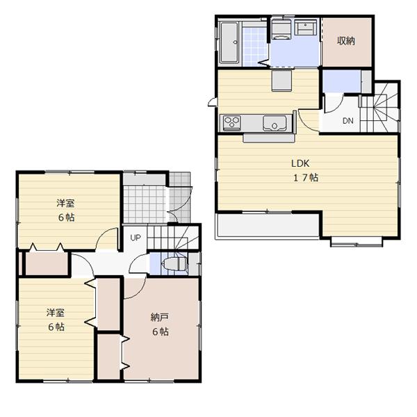 Floor plan. 29,800,000 yen, 2LDK + S (storeroom), Land area 86.4 sq m , Building area 87.76 sq m