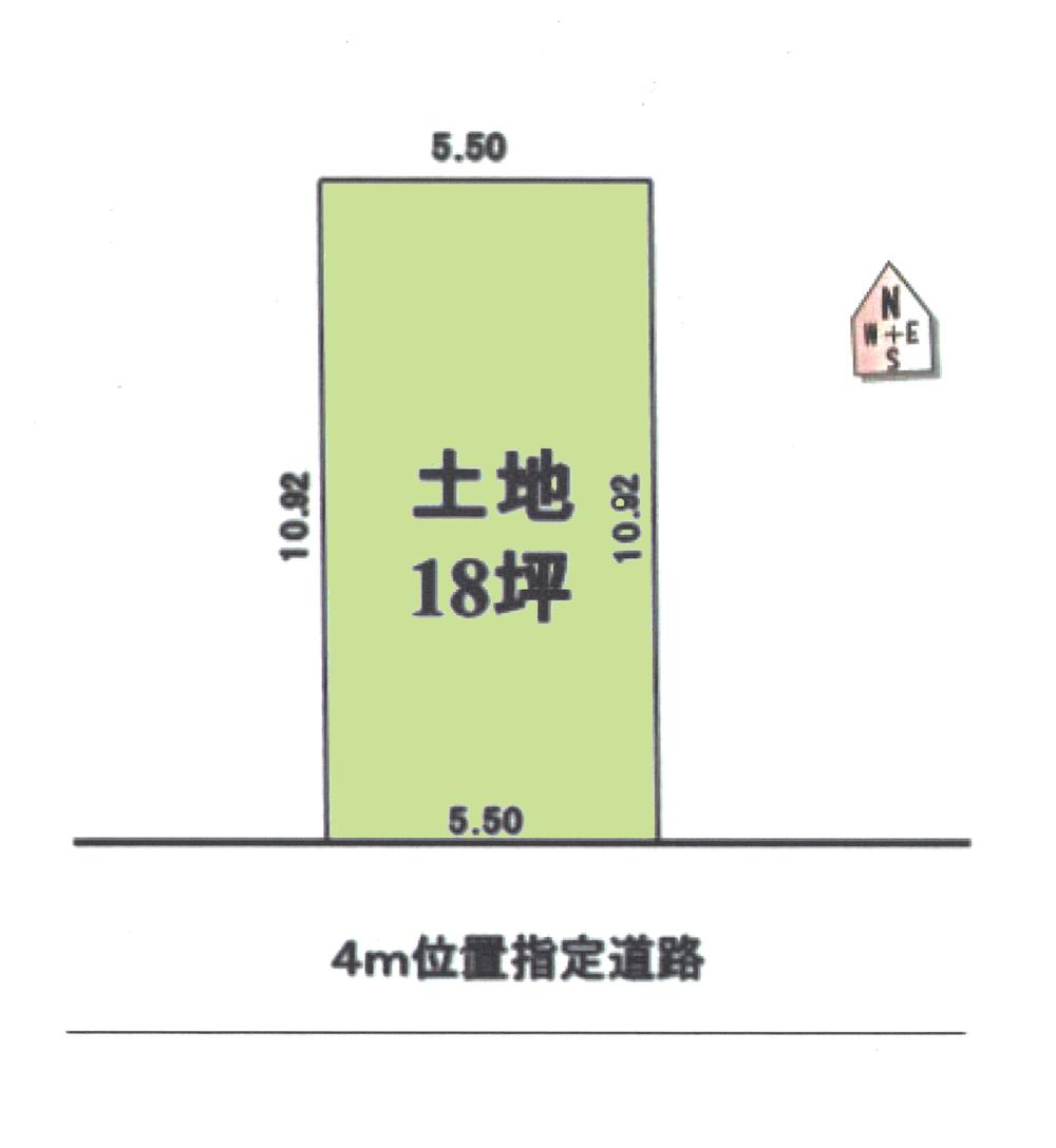 Compartment figure. Land price 5.3 million yen, Land area 59.52 sq m compartment view
