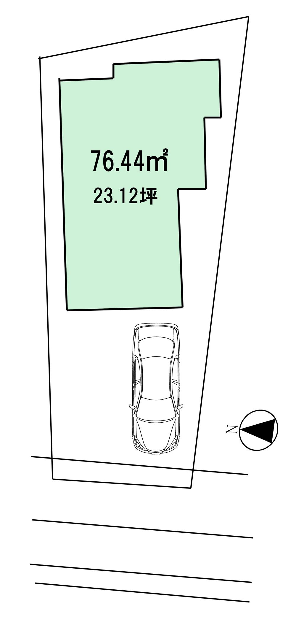 Compartment figure. Land price 12.9 million yen, Land area 76.4 sq m