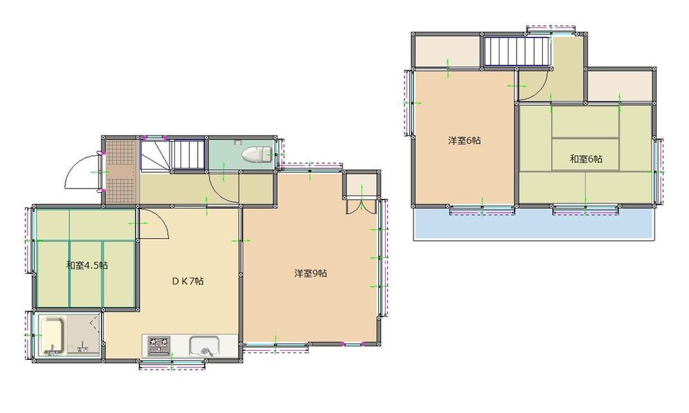 Floor plan. 22 million yen, 4DK, Land area 96.02 sq m , Building area 65 sq m
