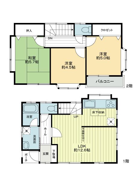 Floor plan. 17.8 million yen, 3LDK, Land area 68.24 sq m , Building area 68.16 sq m floor plan
