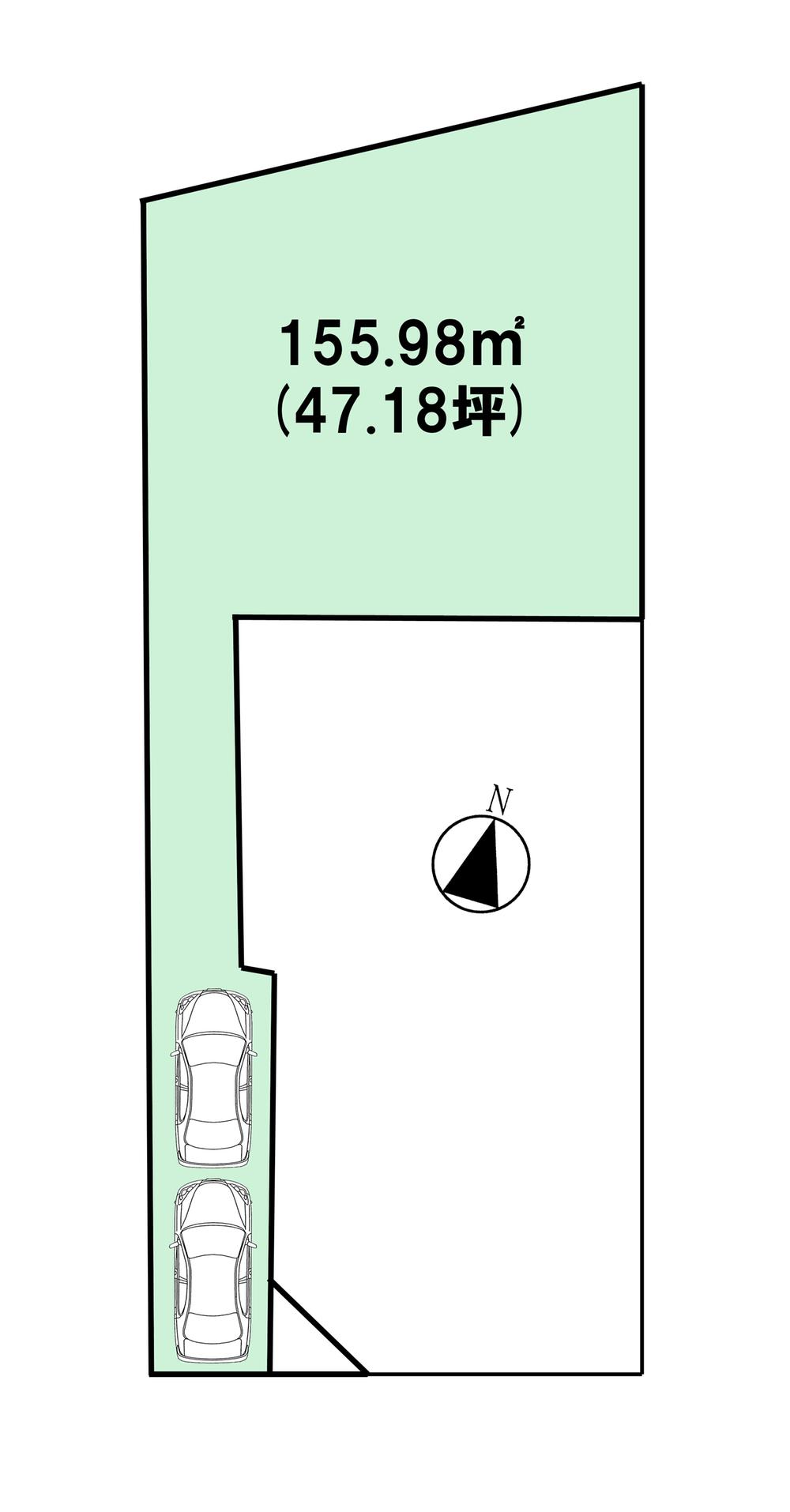 Compartment figure. Land price 24.5 million yen, Land area 155.98 sq m