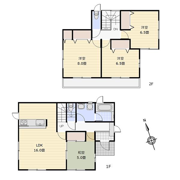 Floor plan. 28.8 million yen, 4LDK, Land area 195.86 sq m , Building area 98.01 sq m