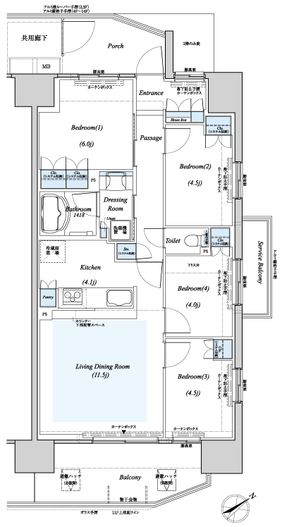 Floor: 4LDK, occupied area: 76.51 sq m