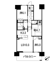 Floor: 3LDK, occupied area: 65.88 sq m