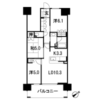 Floor: 3LDK, occupied area: 66.27 sq m