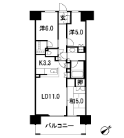 Floor: 3LDK, occupied area: 67.73 sq m