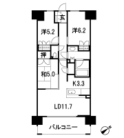 Floor: 3LDK, occupied area: 70.07 sq m