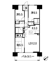 Floor: 3LDK, occupied area: 73 sq m