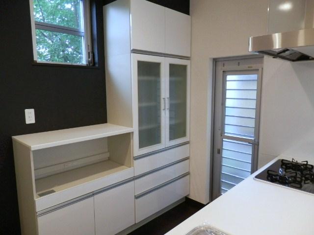 Kitchen. Cupboard (cupboard) has become a kitchen of the panel and the same color, We directed the joke