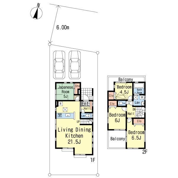 Floor plan. (5), Price 34,800,000 yen, 4LDK, Land area 117.16 sq m , Building area 94.77 sq m