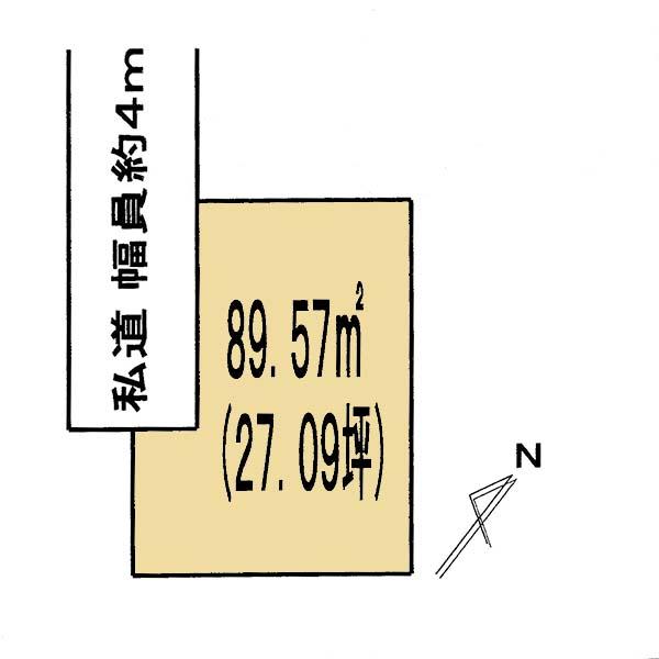 Compartment figure. Land price 18.6 million yen, Land area 89.57 sq m