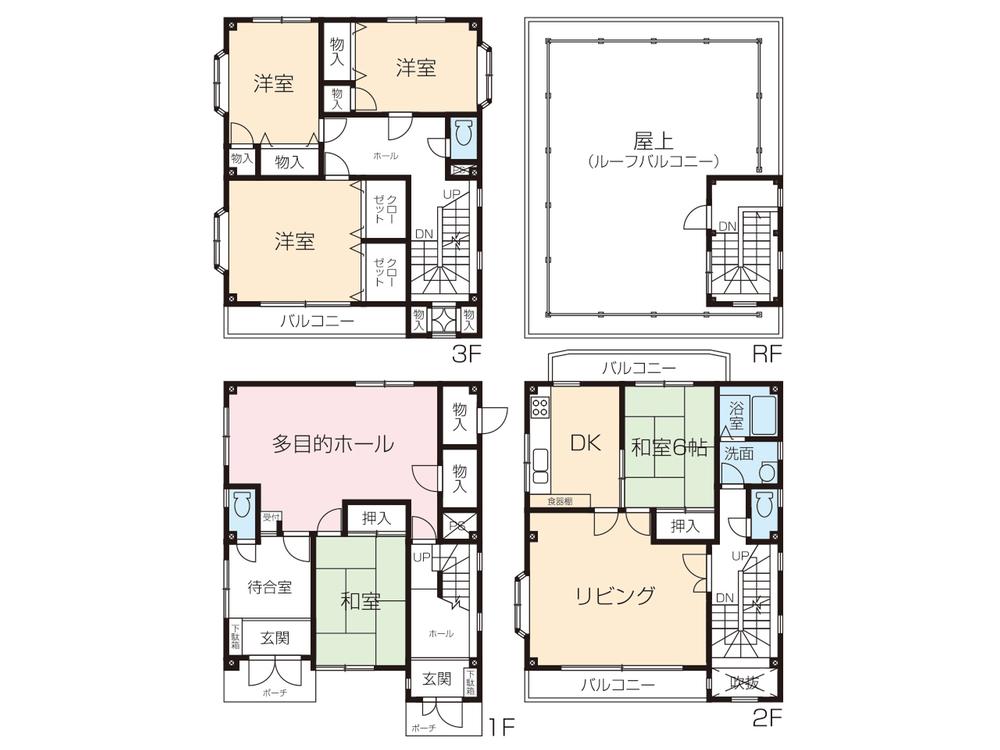 Floor plan. 24,800,000 yen, 5LDK, Land area 133.14 sq m , Building area 180.3 sq m