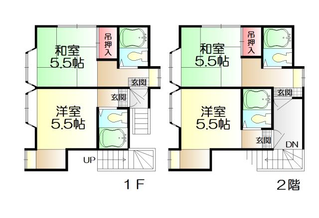 Floor plan. 14.8 million yen, 4K, Land area 44.06 sq m , Building area 53.86 sq m studio × 4 rooms