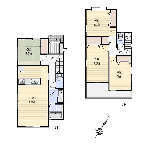 Floor plan. 33,800,000 yen, 4LDK, Land area 140.24 sq m , Building area 99.36 sq m