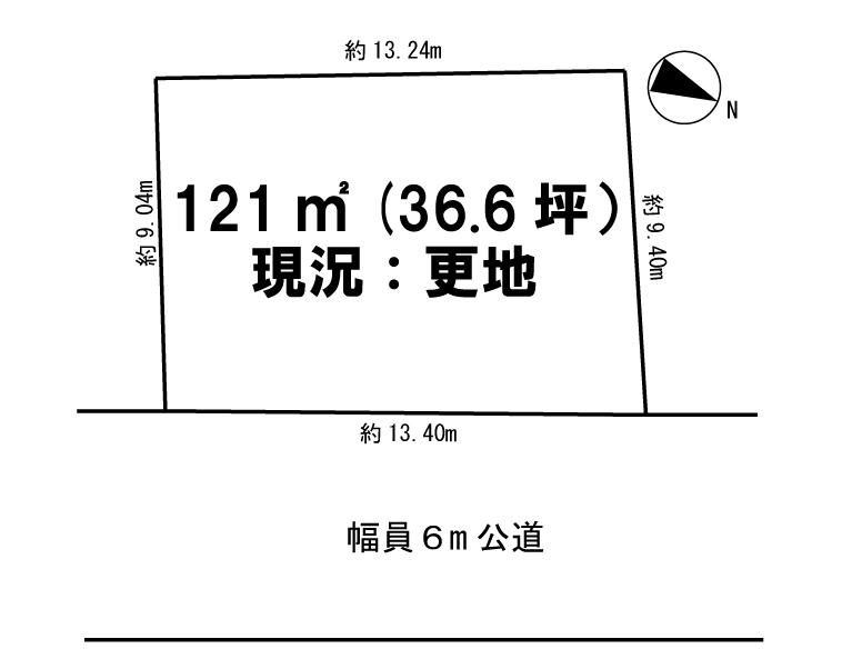 Compartment figure. Land price 38,800,000 yen, Land area 121 sq m