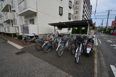 Entrance. Bicycle-parking space