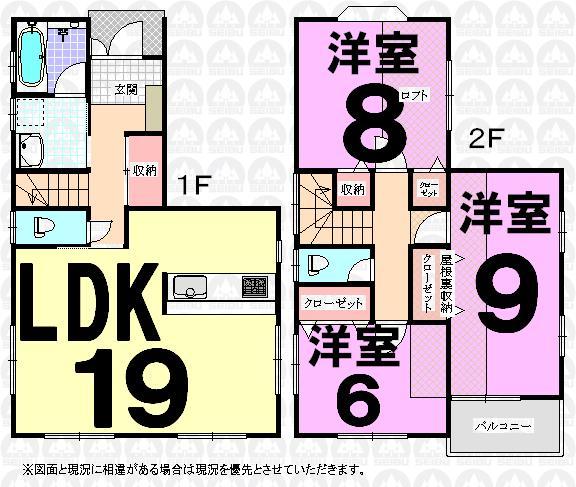 Floor plan. 34,800,000 yen, 3LDK, Land area 95.2 sq m , Building area 101.02 sq m