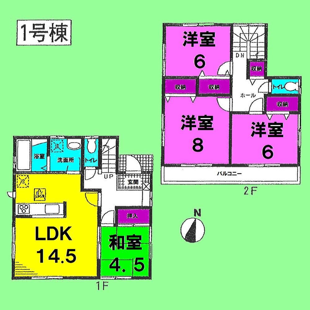 Floor plan. 31,800,000 yen, 4LDK, Land area 119.3 sq m , Building area 97.7 sq m