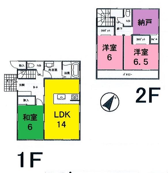 Floor plan. 35,800,000 yen, 3LDK + S (storeroom), Land area 108.16 sq m , Building area 92.74 sq m