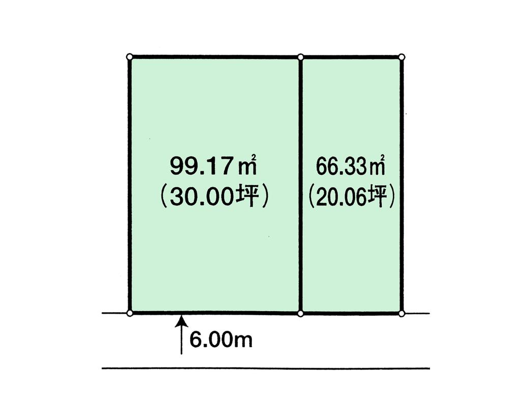 Compartment figure. Land price 34,500,000 yen, Land area 99.17 sq m