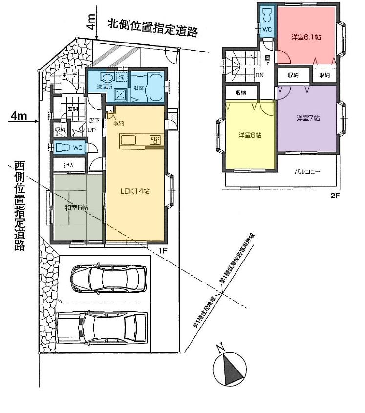 Floor plan. 33,800,000 yen, 4LDK, Land area 113.82 sq m , Building area 95.43 sq m