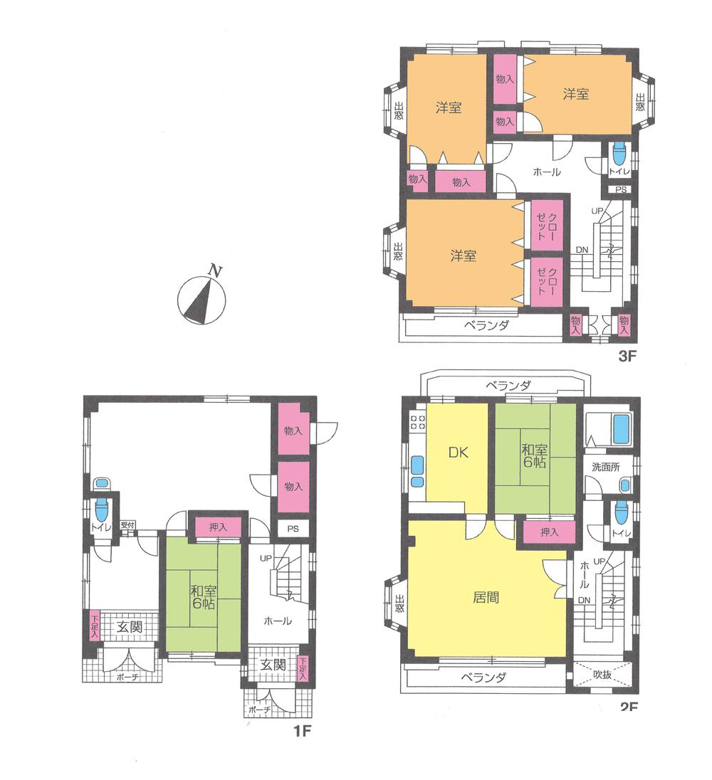 Floor plan. 26,800,000 yen, 5LDK, Land area 133.14 sq m , Building area 180.3 sq m floor plan