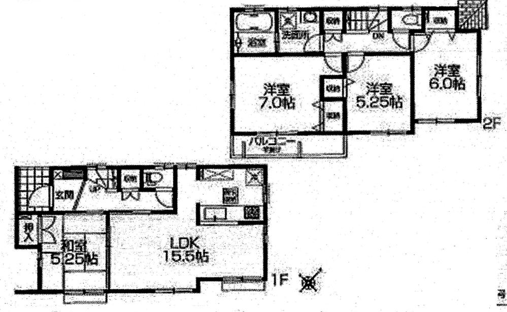 Floor plan. ((2) Building), Price 27.5 million yen, 4LDK, Land area 116.5 sq m , Building area 92.73 sq m
