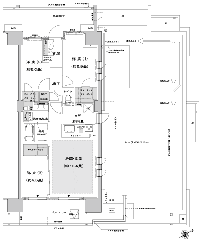 Floor: 3LDK + N + 2WIC, occupied area: 72.75 sq m, Price: TBD