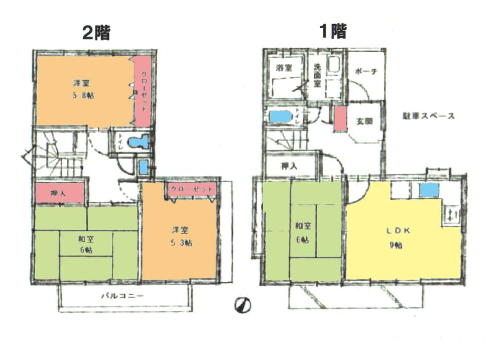 Floor plan. 20.8 million yen, 4LDK, Land area 100.04 sq m , Building area 83.62 sq m floor plan