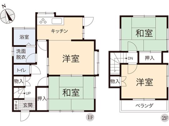 Floor plan. 9.8 million yen, 4K, Land area 74.92 sq m , Building area 68.31 sq m floor plan