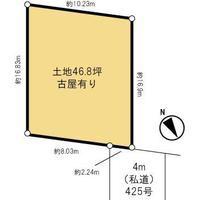 Compartment figure. Land price 17 million yen, Land area 155 sq m