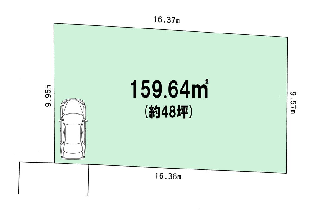 Compartment figure. Land price 22,800,000 yen, Land area 159.64 sq m