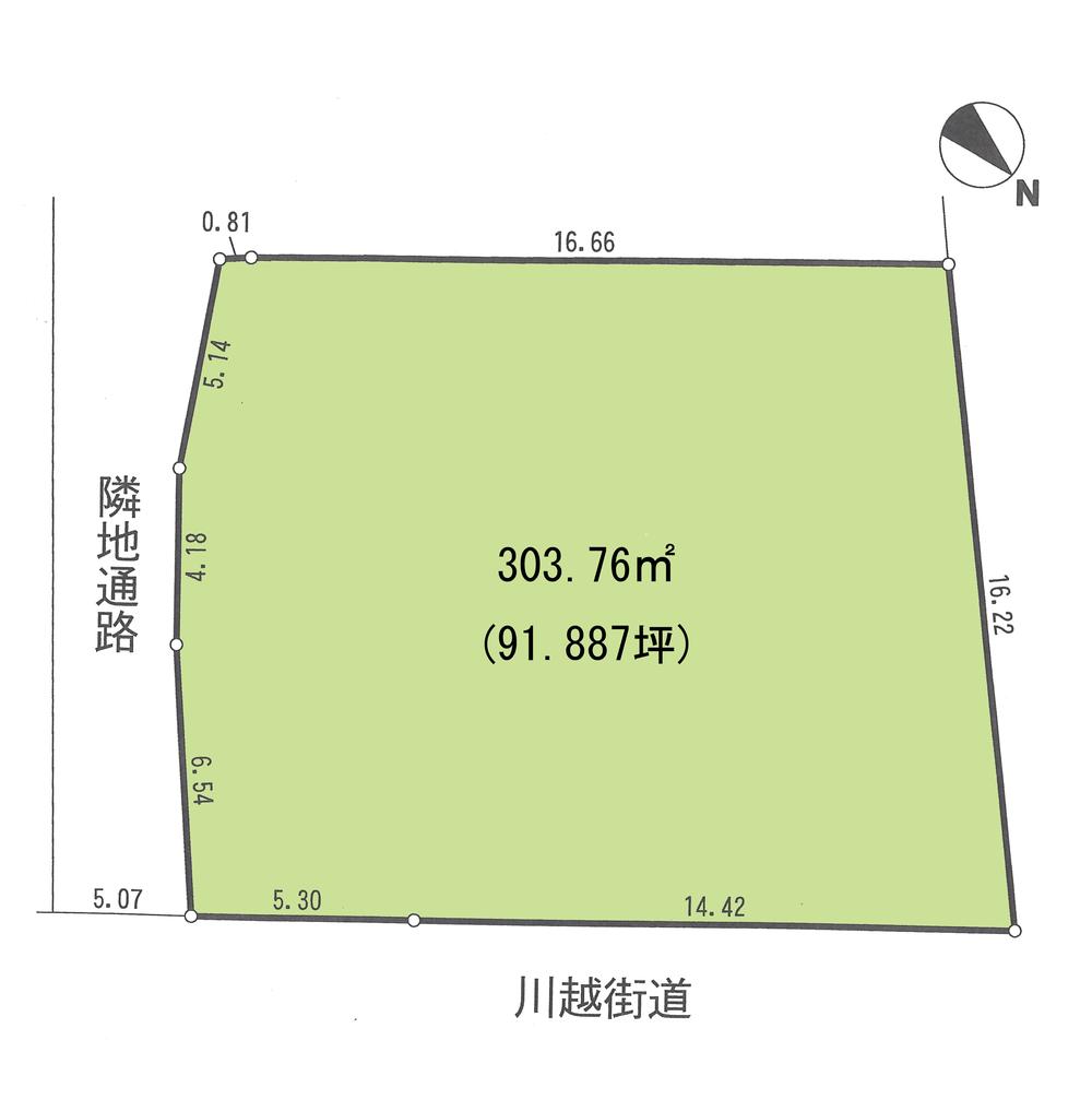 Compartment figure. Land price 55,100,000 yen, Land area 303.76 sq m compartment view