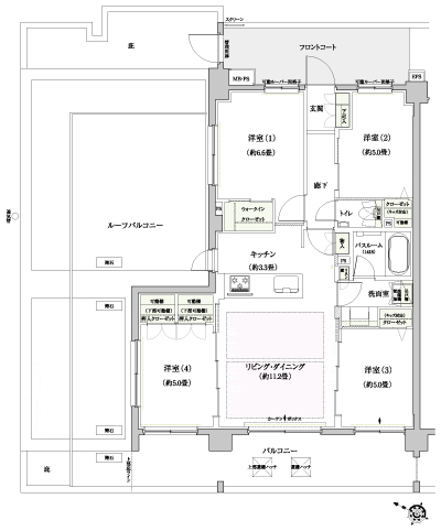 Floor: 4LDK + WIC, the area occupied: 78.5 sq m