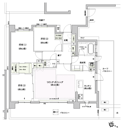 Floor: 3LDK + WTC, the occupied area: 78.68 sq m