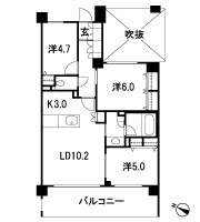 Floor: 3LDK, occupied area: 66.26 sq m