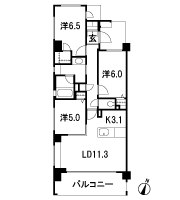 Floor: 3LDK, occupied area: 71.93 sq m