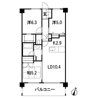 Floor: 3LDK + WIC, the occupied area: 66.25 sq m