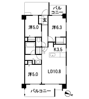 Floor: 3LDK + WIC, the occupied area: 67.84 sq m